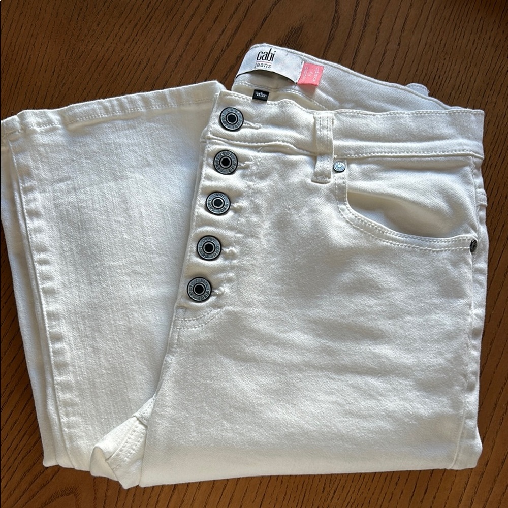 CAbi Women's Straight Leg Jeans - White